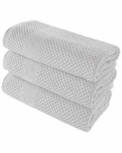 Alexis Antimicrobial Honeycomb Bath Towel Pack Of 3 Home Bath Towels