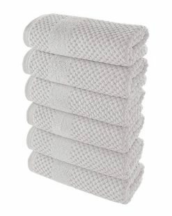 Alexis Antimicrobial Honeycomb Hand Towel Pack Of 6 Home Bath Towels