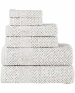 Alternative view of Alexis Antimicrobial Honeycomb 6pc Towel Set Home Bath Towels