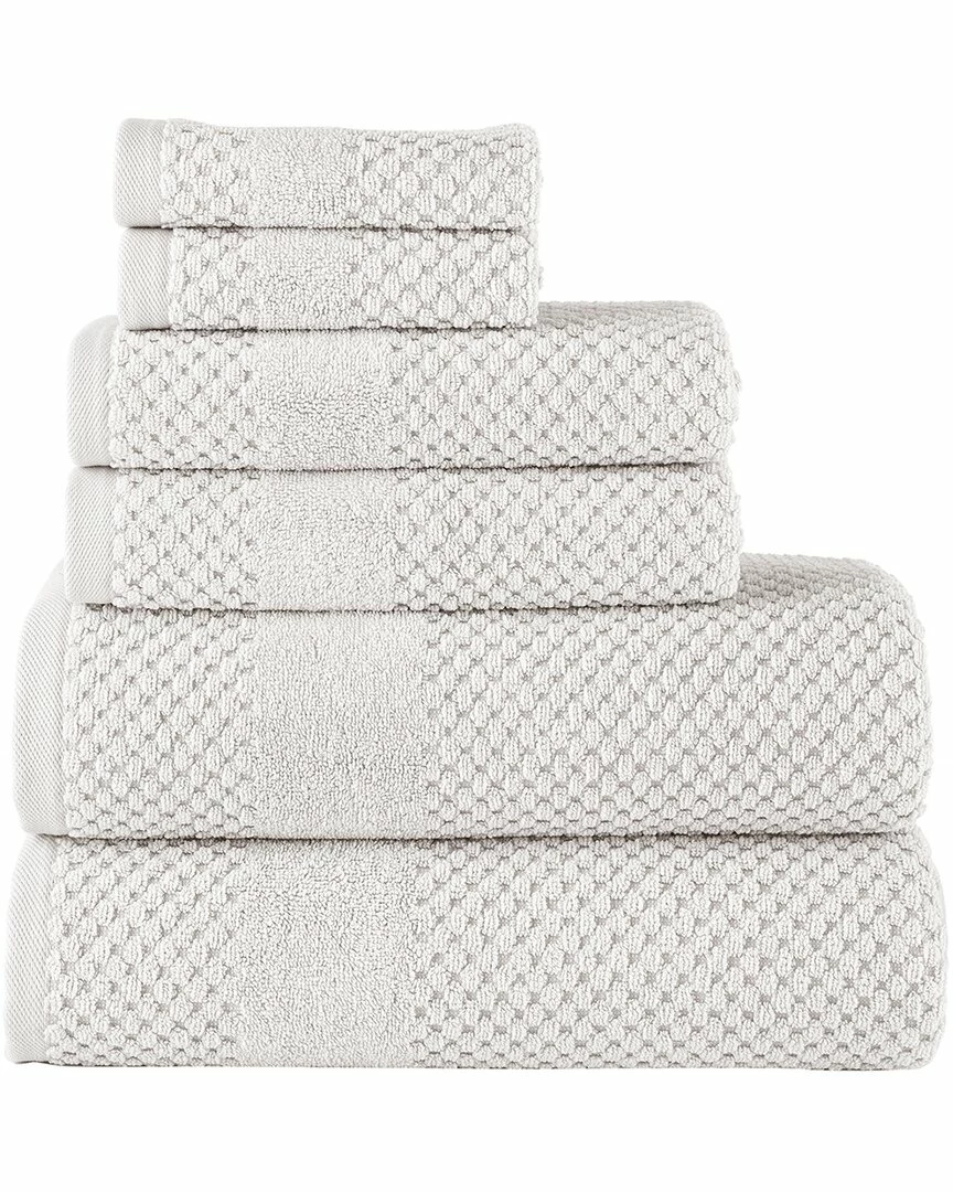 Alexis Antimicrobial Honeycomb 6pc Towel Set Home Bath Towels 2 Alexis Antimicrobial Honeycomb 6pc Towel Set Home Bath Towels - Image 2