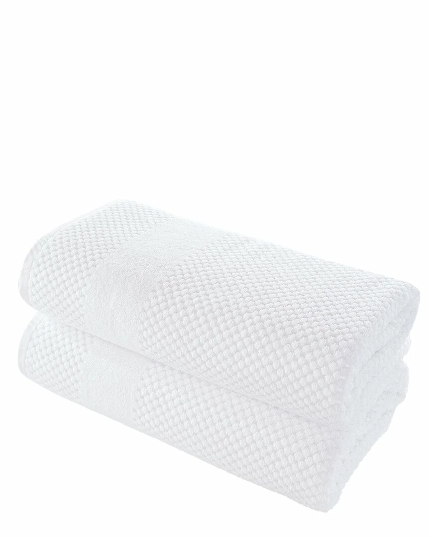 Alexis Antimicrobial Honeycomb Bath Sheet Pack Of 2 Home Bath Towels