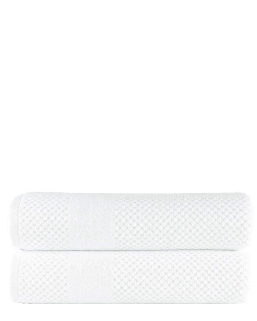 Alexis Antimicrobial Honeycomb Bath Sheet Pack Of 2 Home Bath Towels - Image 2