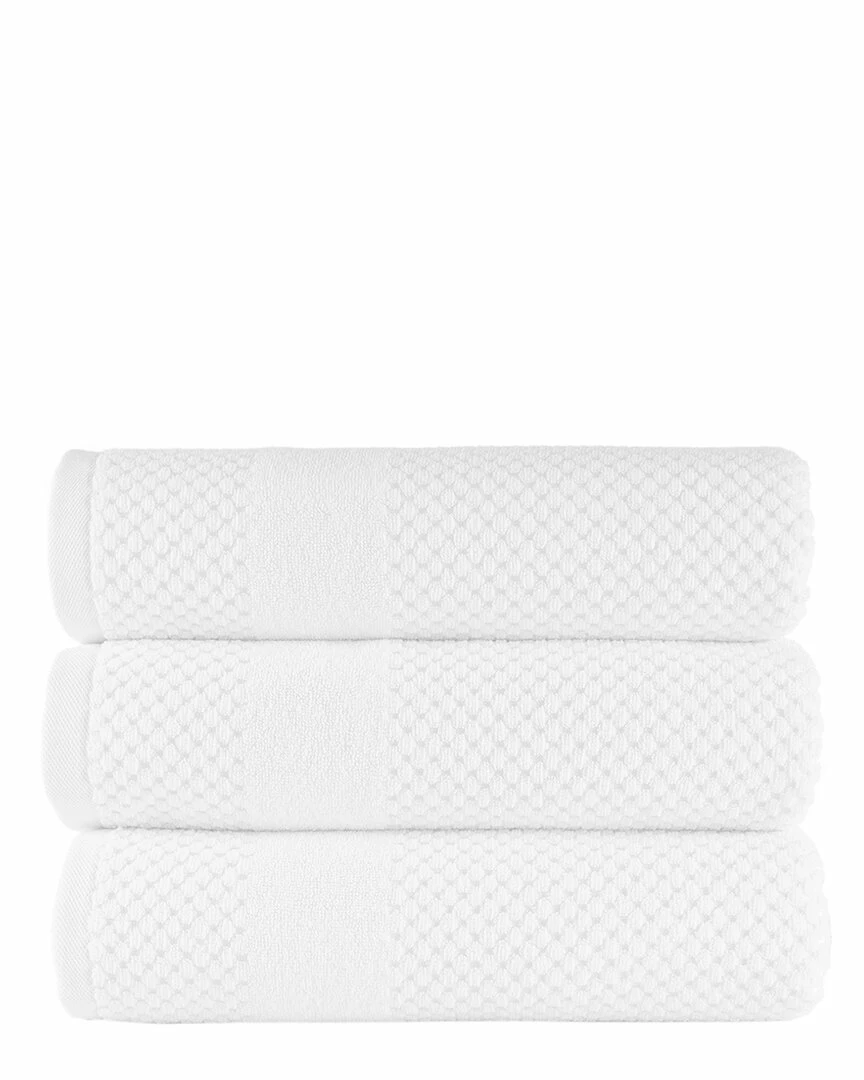 Alexis Antimicrobial Honeycomb Bath Towel Pack Of 3 Home Bath Towels - Image 2