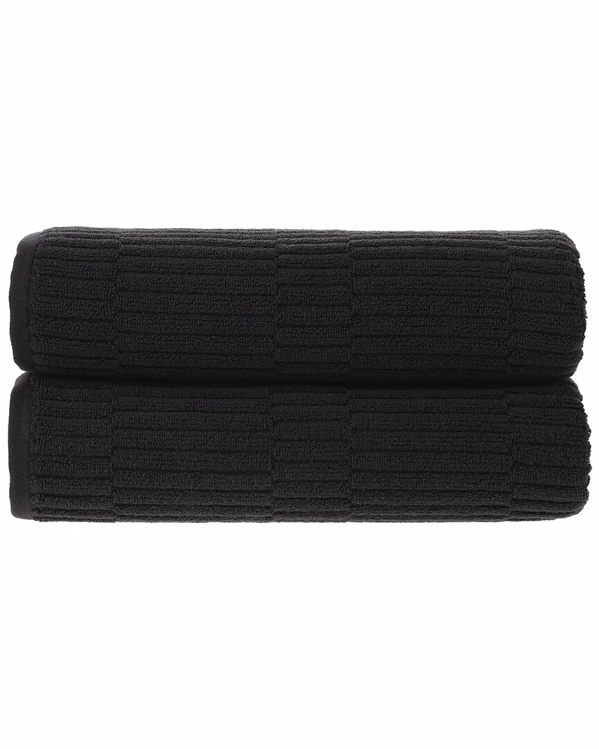 Alexis Antimicrobial Oxford Bath Sheet, Pack Of 2 Home Bath Sheets