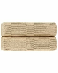 Alexis Antimicrobial Oxford Bath Sheet, Pack Of 2 Home Bath Sheets