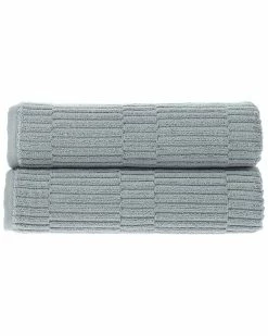 Alexis Antimicrobial Oxford Bath Sheet, Pack Of 2 Home Bath Sheets