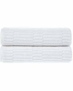 Alexis Antimicrobial Oxford Bath Sheet, Pack Of 2 Home Bath Sheets