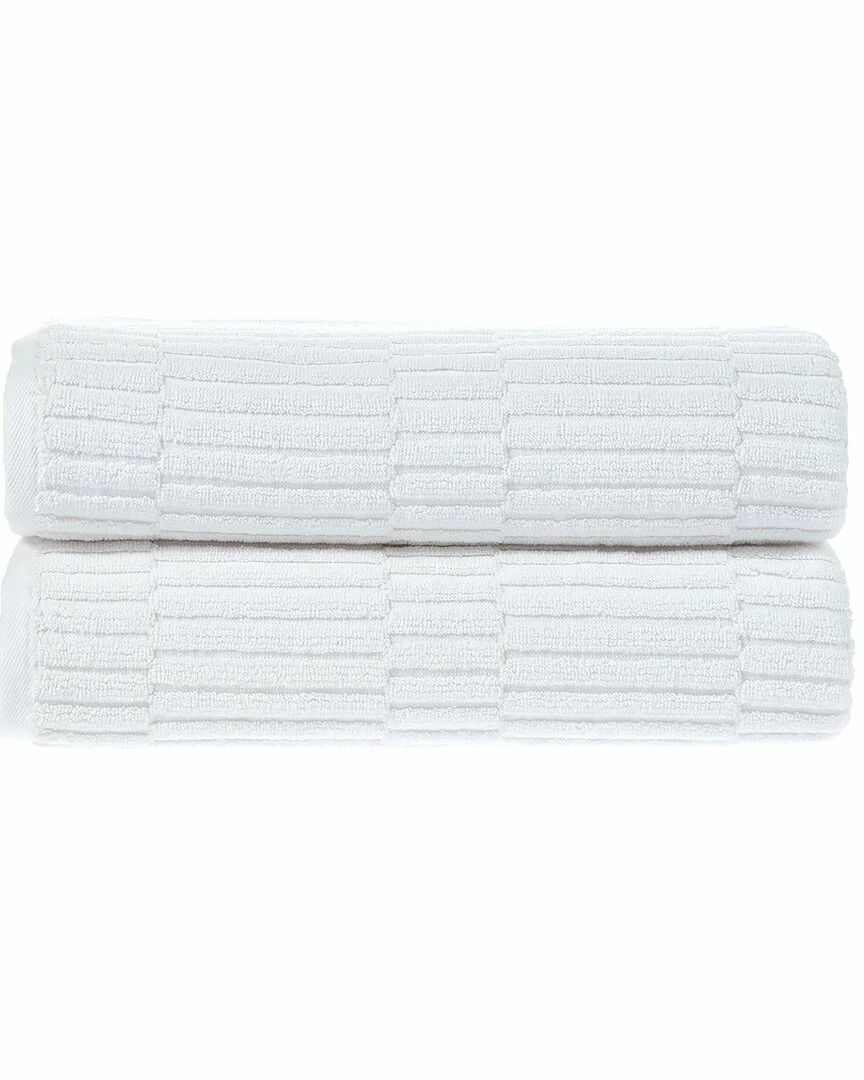 Alexis Antimicrobial Oxford Bath Sheet, Pack Of 2 Home Bath Sheets