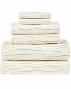 Alexis Antimicrobial Oxford 6Pc Towel Set Home Sheets