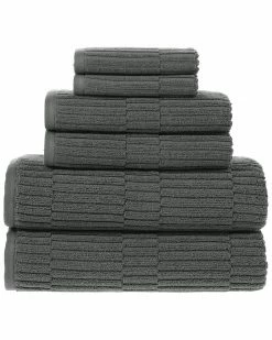 Alexis Antimicrobial Oxford 6Pc Towel Set Home Bath Towels