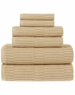 Alexis Antimicrobial Oxford 6Pc Towel Set Home Bath Towels
