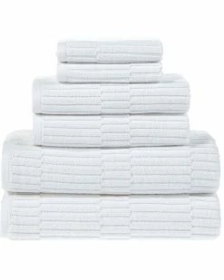 Alexis Antimicrobial Oxford 6pc Towel Set Home Bath Towels
