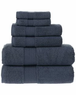 Alexis Antimicrobial Rhapsody Royale 6Pc Towel Set Home Bath Towels