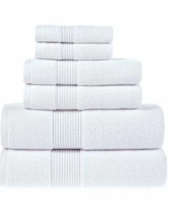 Alexis Antimicrobial Oxford 6Pc Towel Set Home Bath Towels