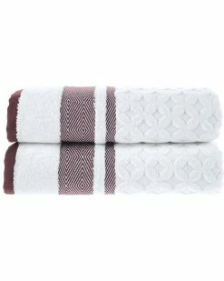 Alexis Antimicrobial Westport Bath Sheet, Pack Of 2 Home Bath Sheets